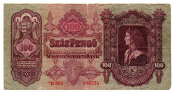 100 Pengő Bankjegy 1930 csillagos F