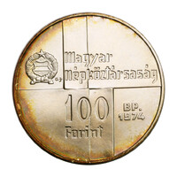 Magyar Nemzeti Bank 100 Forint 1974 BU 22g Ag640