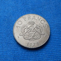 Monaco  1978  10 Frank  RITKA  190.000 db