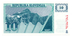 Szlovénia 10 Tolar Bankjegy 1990 P4a UNC