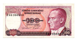 Törökország 100 Lira Bankjegy 1984 P194b