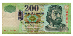 200 Forint Bankjegy 2007 FB F