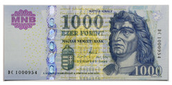 1000 Forint Bankjegy 2009 DC UNC