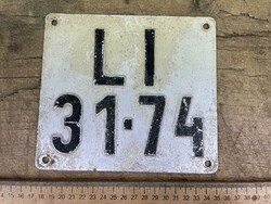 -AV385- Régi Rendszám Rendszámtábla LI 31-74