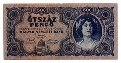 500 Pengő Bankjegy 1945 F