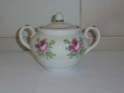 Retro, régi orosz porcelán cukortartó ( rózsás )