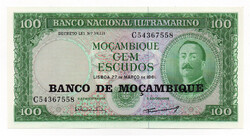 Mozambik 100 Escudó Bankjegy 1976 P117a