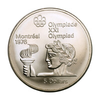 Kanada 5 Dollár 1974 Montreáli Olimpia 76 fáklya