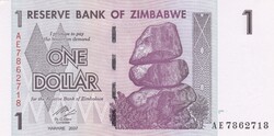 1    Dollár     2007      Zimbabwe