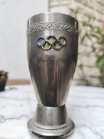 Antik 2. Vilàghàború nàci Olimpiai kupa tűzzománc díszítés 1942 Berlin. Ritkaság !