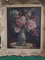 Krizsánné Csíkos Antónia-  Virág csendélet -- Nagybánya