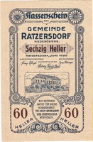 Osztrák szükségpénz  60 heller 1920
