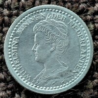 HOLLANDIA - 10 CENT . Wilhelmina 1925 . Ag ezüst  640.