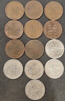 Finnország 5 penni, Lot, 13 db