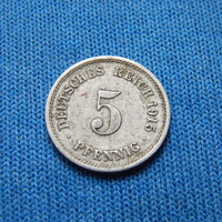 NÉMET  1915 F   5 Pfennig
