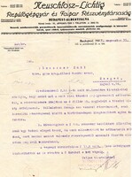 Régi levél: Neuschlosz- Lichtig Repülőgépgyár, Budapest- Albertfalva.