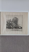 Rézkarc Budagyöngye, Beron Gyula (1885-1971 )grafikus munkája