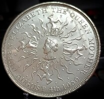 Egyesült Királyság 25 Penny, 1980 80. Évforduló - Erzsébet Anyakirályné születése C10F4