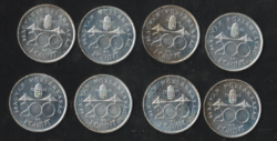 200 Forint 1992-es ezüst forgalmi pénz 8 db