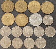 Finnország 10 penni, Lot, 17 db