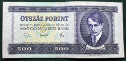 Ötszáz Forint 1969 június 30. , szép állapot , régi magyar papír pénz , 500