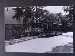 Régi fotó DDGÁZ Pécs felirattal Ikarus busz