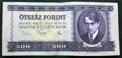 Ötszáz Forint 1969 június 30. , szép állapot , régi magyar papír pénz , 500