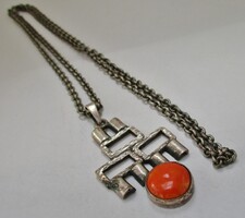 Gyönyörű antik art deco Vál Valéria valódi korallos nyaklánc