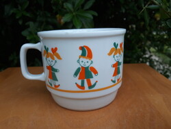 Zsolnay porcelán Bohócos gyerek bögre