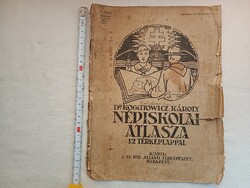 Dr Kogutowicz Károly - Népiskolai Atlasza 12 Térképlappal - M. Kir. Állami Térképészet 1925 - NMA