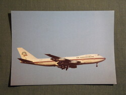 Képeslap,Afrika,Madagaszkár,Air Madagascar,Jumbo Jet Boeing B 747 M repülőgép,1980-