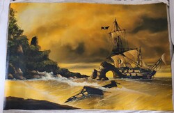 "After storm" USA-ban élő kubai festő olajfestménye