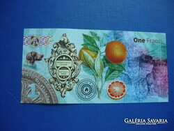 PROMÉTEUSZ-SZIGET / PROMETHEUS ISLAND 1 FRANC 2020 VIRÁG KUTYA! RITKA FANTÁZIA PAPÍRPÉNZ! UNC!