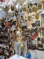 Régi Felújított üvegpálcás függőlámpa