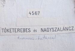 Tőketerebes és Nagyszaláncz - térkép 1914. 1:75 000