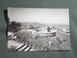 Képeslap,Budapest,Gellért hegy,városi látkép,részlet, 1957-