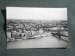 Képeslap,Budapest,Szabadság híd,városi látkép,részlet, 1957-