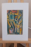 (K) Csepeli Németh Miklós festmény 21x32 cm