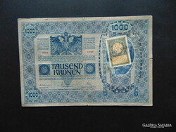 1000 korona 1902 Szerb-Szlovén-Horvát bélyeg + Bélyegzés ! RR 02  A