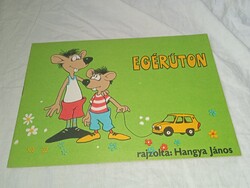 Egérúton - Rajzolta Hangya János - Képes színező Retró ritkaság Minerva Könyvkiadó, 1981