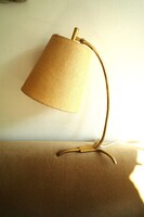 Kalmár stílusú elegáns nagy vintage réz asztali lámpa olvasólámpa 60as évek mid century lámpa