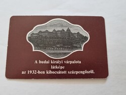 ORSZÁGOS TAKARÉKPÉNZTÁR 1978. évi kártyanaptár - A budai királyi várpalota