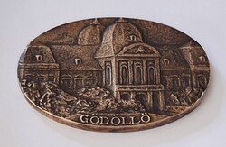 Ritka  ! Gödöllő  Erzsébet Királyné Emlékére  1837 - 1987 bronz emlék plakett díszdobozában  10 x 7
