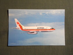 Képeslap,Portugália,TAP Air Portugal légitársaság,Boeing 737 repülőgép,1980-