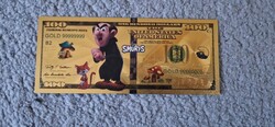 Hupikék Törpikékből HÓKUSZPÓK - színes, aranyozott, plasztik 100 $.