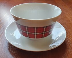 Winterling Röslau Bavaria német porcelán szószos mártásos tál kínáló kockás kocka minta