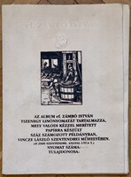 Ef.Zámbó István - 11 db-os  linónyomat gyűjteménye 1974