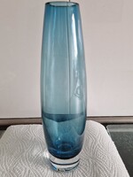 Sweden Seda márkájú 28 cm magas, felül 4,5 cm , alul 5,5 cm átmérőjű üveg váza