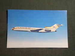 Képeslap,Líbia,Libyan Arab Airlines légitársaság,Boeing 727-200 repülőgép,1980-