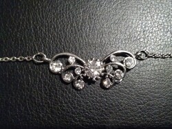 Karácsonyi akció!!! Szép mutatós ezüstözött régi pillangós nyaklánc